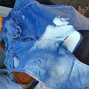 a.n.a Light Blue High-Rise Skinny Jeans